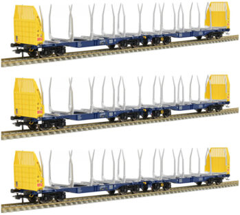 Sudexpress S4657005 Spur H0 3-tlg. Set GigaWood Holztransportwagen der Innofreight, Epoche VI