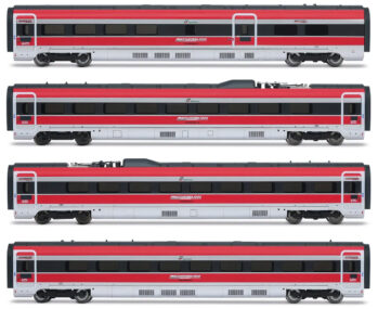 Arnold HN3514 Spur N 4-tlg. Set Zwischenwagen Frecciarossa ETR 1000 der FS Trenitalia, Epoche VI