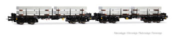 Rivarossi HR6701 Spur H0 2-tlg. Set Rungenwagen Bauart Rmms der DB, Epoche IV