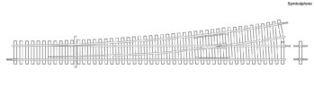 Roco 4042490 - Betonschwellen-Weiche links Wl10