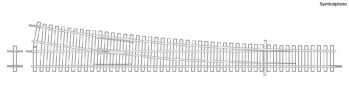 Roco 4042491 - Betonschwellen-Weiche rechts Wr10