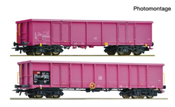 Roco 6600354 - 2-tlg. Set: Offene Güterwagen, SBB