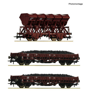 Roco 6600370 - 3-tlg. Set: Schotterzug, DB