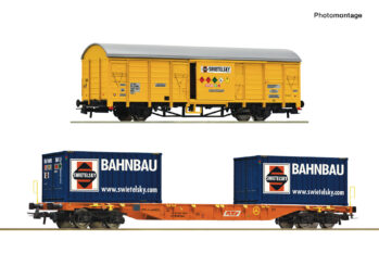 Roco 6600376 - 2-tlg. Set: Bauzugwagen, RTS/Swietelsky