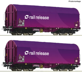 Roco 6600380 - 2-tlg. Set: Schiebeplanenwagen, Railrelease