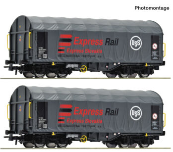 Roco 6600455 - 2-tlg. Set: Schiebeplanenwagen, ZSSK Cargo