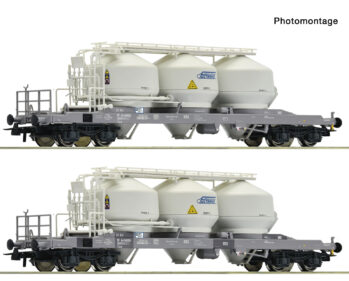 Roco 6600474 - 2-tlg. Set: Staubsilowagen, Pultrans