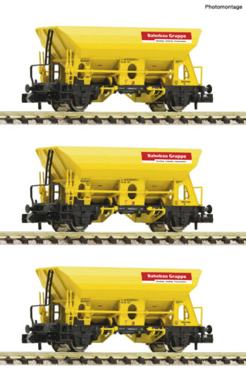 Fleischmann 6660174 - 3-tlg. Set: Schotterwagen, DB Bahnbau Gruppe
