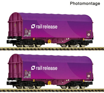 Fleischmann 6660179 - 2-tlg. Set: Schiebeplanenwagen, Railrelease