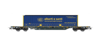 Sudexpress S4565563 Spur H0 Containertragwagen Sgnss 60 "alberti e santi" der MFD-Rail, Epoche VI